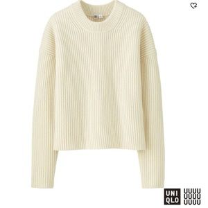 UNIQLO U Wool Crewneck Cropped Sweater